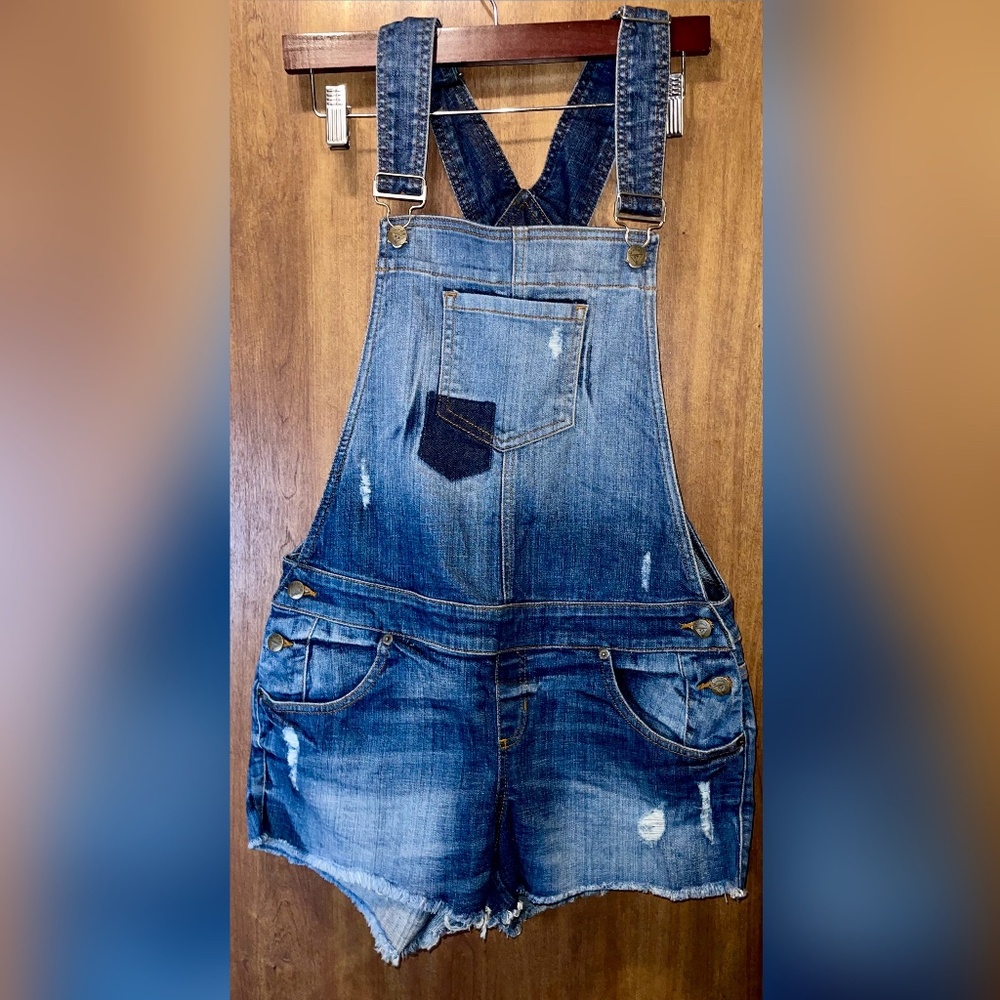 Guess Blue Overall Shorts